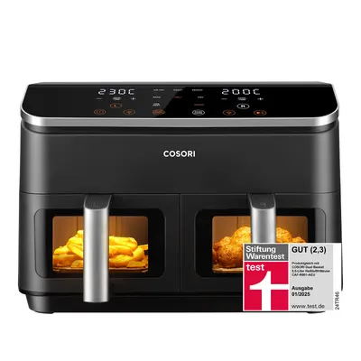 COSORI, friteuză cu aer 8,5L cu 2 sertare