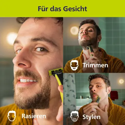 Aparat hibrid ras/tuns Philips OneBlade kit husă