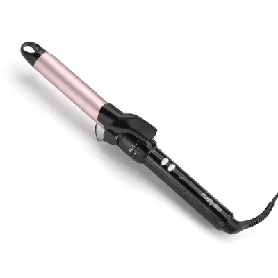 BaByliss Bouncy Curls 25mm Curling Tong C325E - Ondulator par cu cleste 25mm, invelis Satin Touch, 110-180C, 10 trepte temperatura