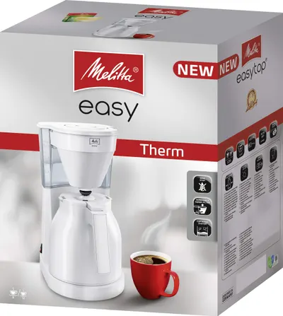 Cafetieră cu filtru Melitta Easy Therm II 1023-05, carafă termos, 1080W