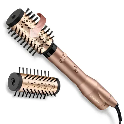 BaByliss Big Hair Dual AS952E - Perie rotativa cu aer cald 650W (2 capete 40+50mm, ionic, ceramic)