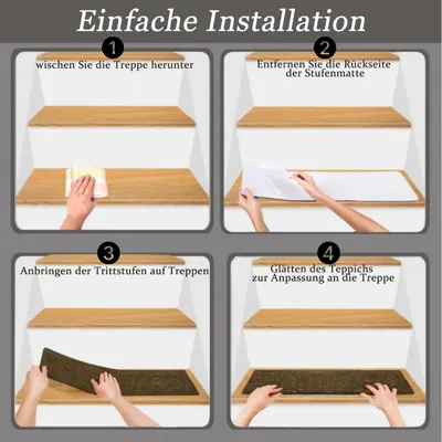 Covorașe antiderapante trepte 60x20, set 15
