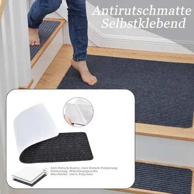 Covorașe antiderapante trepte 60x20, set 15
