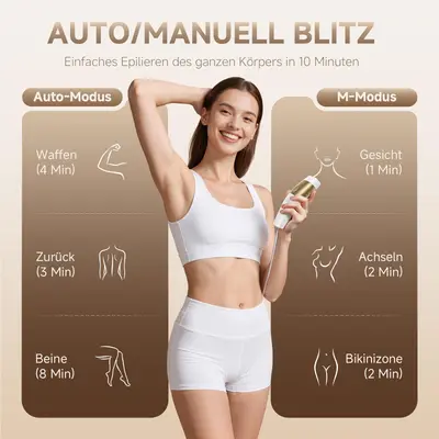 IPL Hair Removal Device PB2 - Epilator definitiv IPL cu racire (ice cooling, 999900 flash)