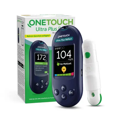 OneTouch Ultra Plus Reflect - Glucometru (Blood Sugar Mentor, Bluetooth, mg/dL)