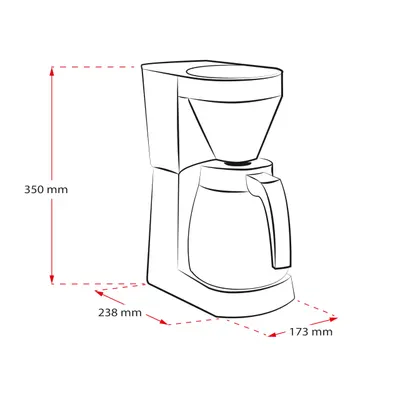 Cafetieră cu filtru Melitta Easy Therm II 1023-05, carafă termos, 1080W