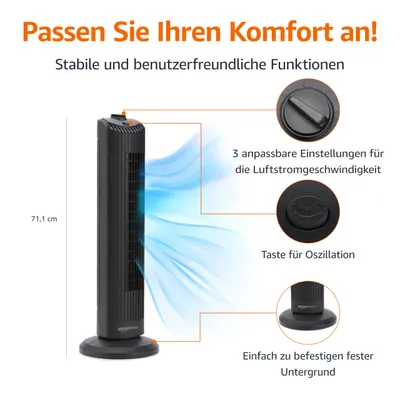 Ventilator turn Amazon Basics, 71 cm