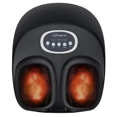 Snailax SLY-527 - Aparat masaj picioare Shiatsu (Knead/Air/Vibration/Heat), 3 trepte L/M/H, 24W, 12VDC