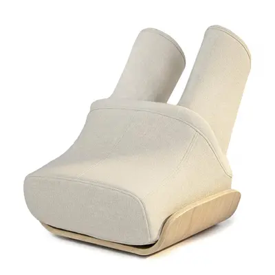 Aparat de masaj picioare si gambe cu compresie aer si caldura (Light Beige)