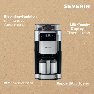 Cafetiera cu filtru si rasnita Severin 1000W