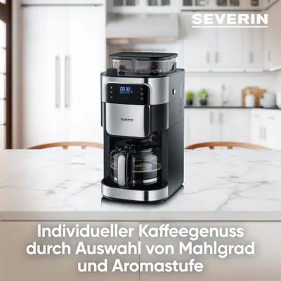 Cafetieră cu râșniță Severin KA 4813, filtru, touch, 1000W