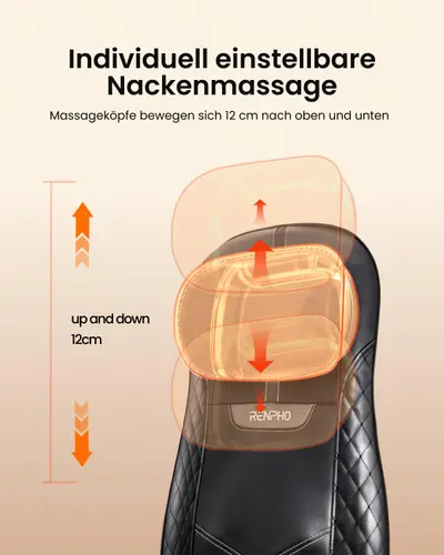Perna/scaun de masaj Shiatsu gat si spate cu incalzire