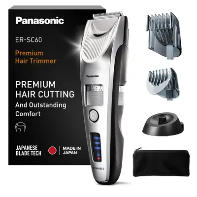Panasonic ER-SC60-s Aparat de tuns profesional (motor liniar, lama japoneza, 38 trepte, Li-ion)