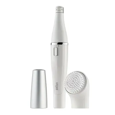 Braun FaceSpa 810 (SE810) - Epilator facial mini + perie de curatare faciala 2-in-1, 10 micro-prinderi, perie cu micro-oscilatii, 100% waterproof