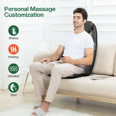 Husa/perna de masaj Shiatsu gat si spate cu incalzire