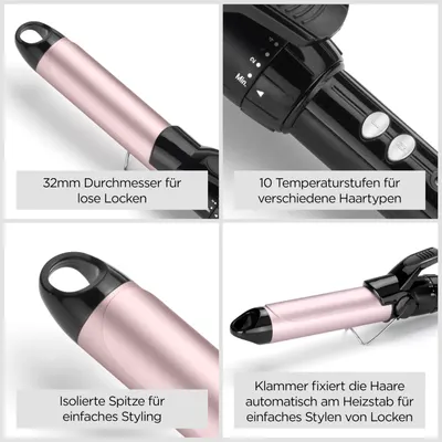 Ondulator BaByliss 32 mm, turmalină-ceramică