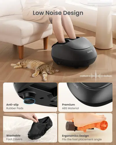 Renpho RF-FM059 - Aparat masaj picioare Shiatsu cu incalzire si compresie aer (fara telecomanda), rolling/kneading, 3 trepte, panou touch, 30W, oprire automata