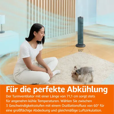 Ventilator turn Amazon Basics, 71 cm