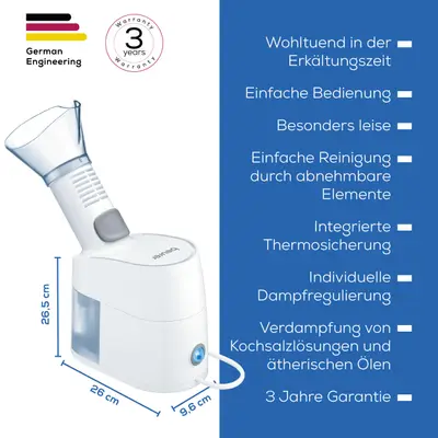 Vaporizator facial abur Beurer SI 40, 2-in-1