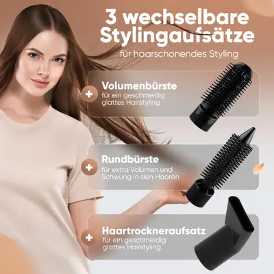Perie cu aer cald Bomann, 3 accesorii