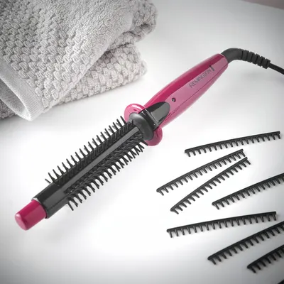 Perie cu aer cald Remington, cu abur, roz