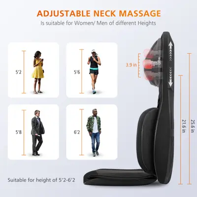 Husa de masaj scaun corp/spate cu incalzire Shiatsu