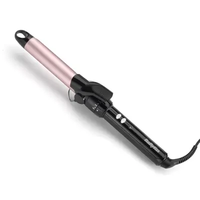 BaByliss Bouncy Curls 25mm Curling Tong C325E - Ondulator par cu cleste 25mm, invelis Satin Touch, 110-180C, 10 trepte temperatura