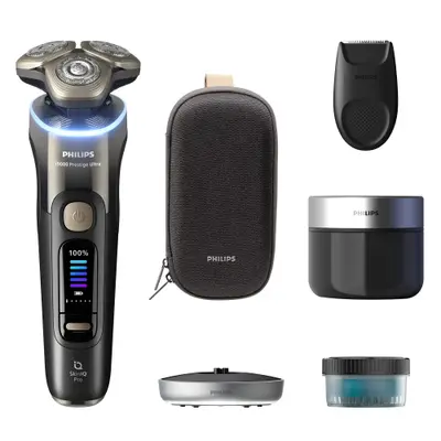 Philips i9000 Prestige Ultra XP9405 cu husă, trimmer, stație de curățare și stație de încărcare