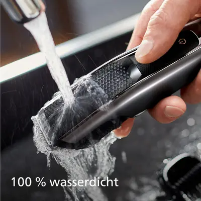 Philips Beard Trimmer 5000 Series - Aparat tuns barba, lame metal autoascutire, pieptene reglabil, detail trimmer