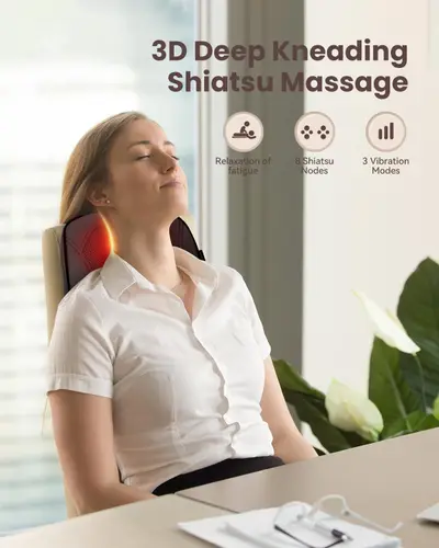 Pernă masaj Shiatsu Comfier CF-1228, încălzire