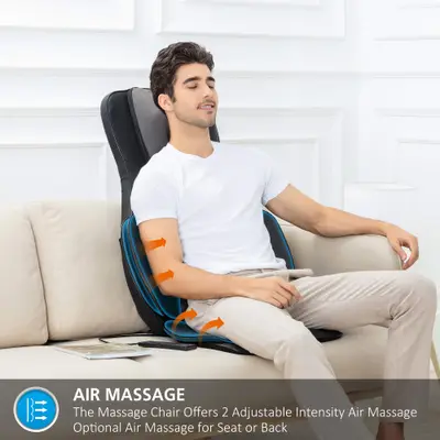 Husa de masaj scaun corp/spate cu incalzire Shiatsu