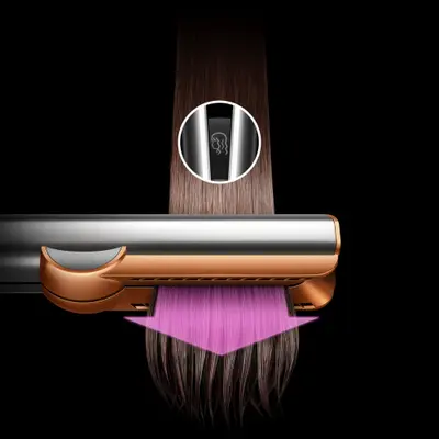Dyson Placa de par wet-to-dry cu aer (Airstrait), 1600W, copper/rose gold